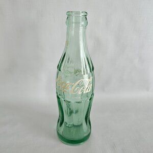Vintage Coca Cola Coke Bottle 6.5 Fl oz Green Glass White Lettering